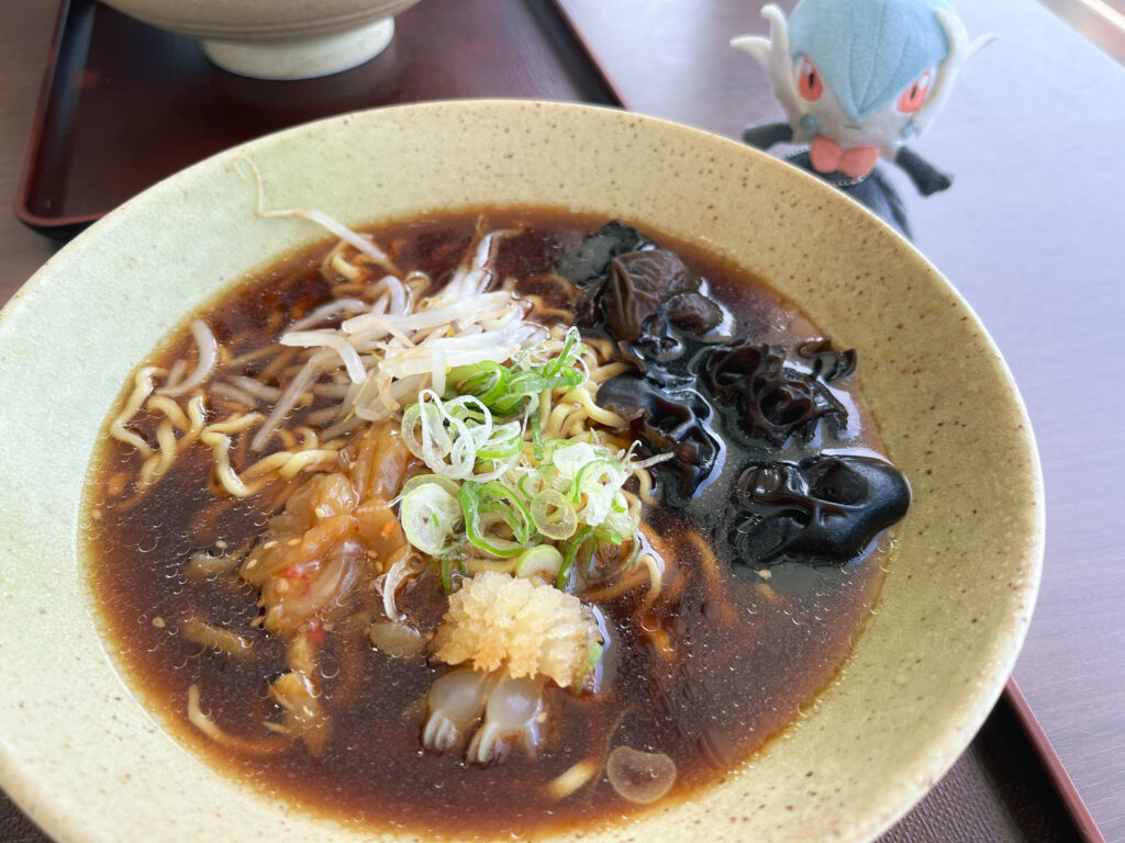 お昼に食べたクラゲラーメン（醤油）