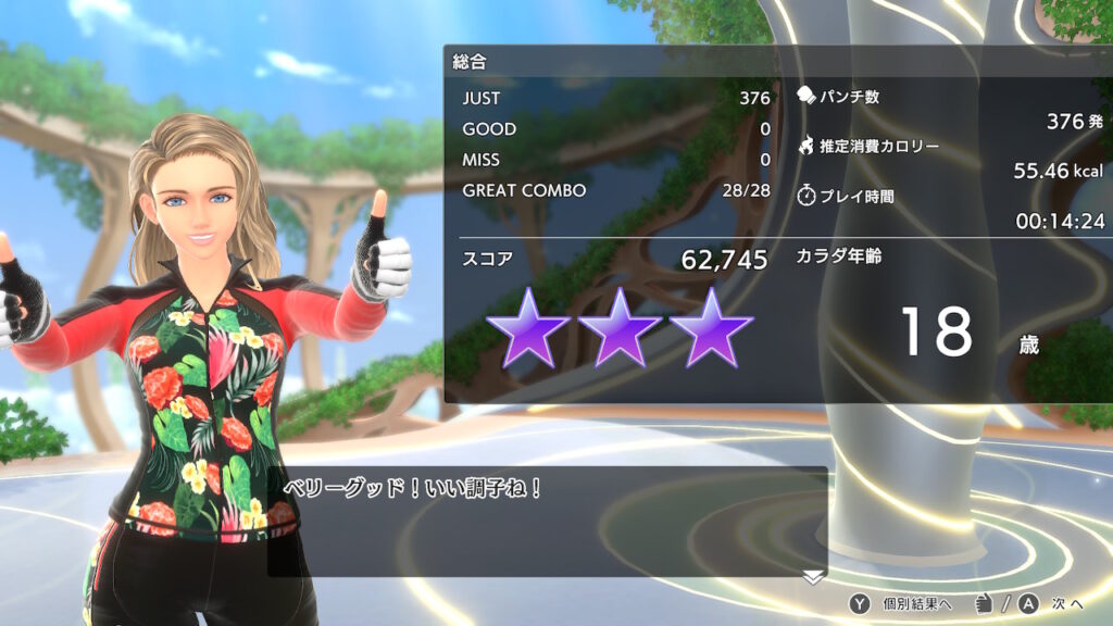 フィットボクシング3デイリー結果