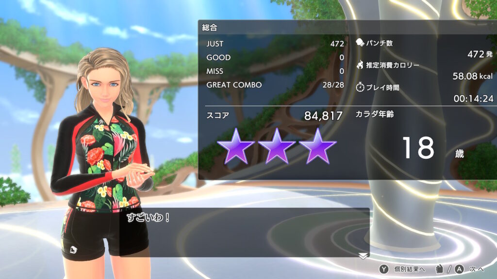 フィットボクシング3デイリー結果