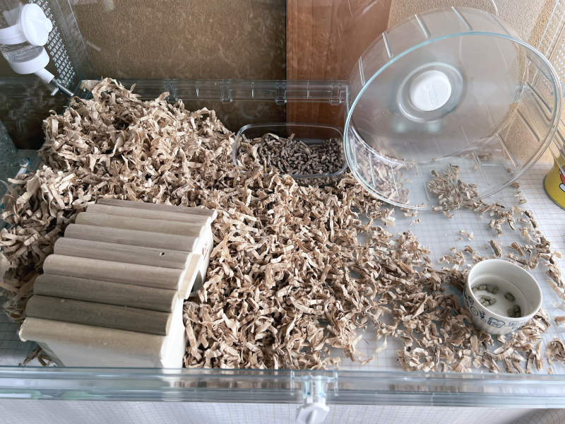 床材を左側に寄せたところ